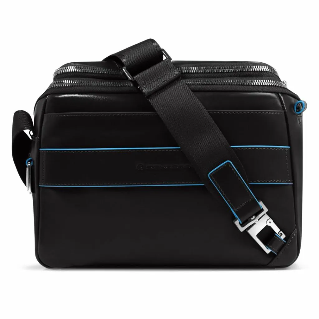 Best Piquadro Blue Square Umhängetasche Leder 27 cm black