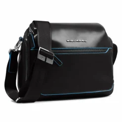 Best Piquadro Blue Square Umhängetasche Leder 27 cm black