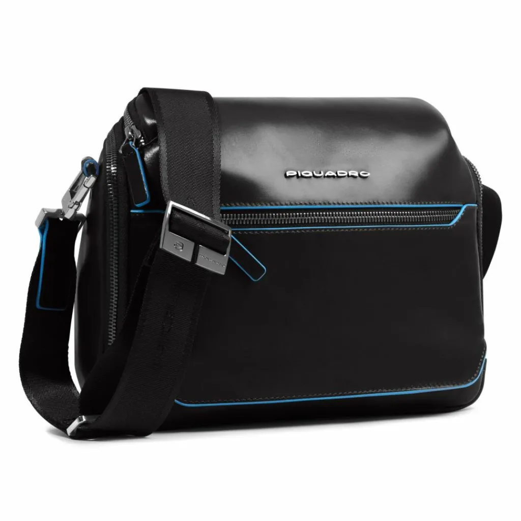 Best Piquadro Blue Square Umhängetasche Leder 27 cm black