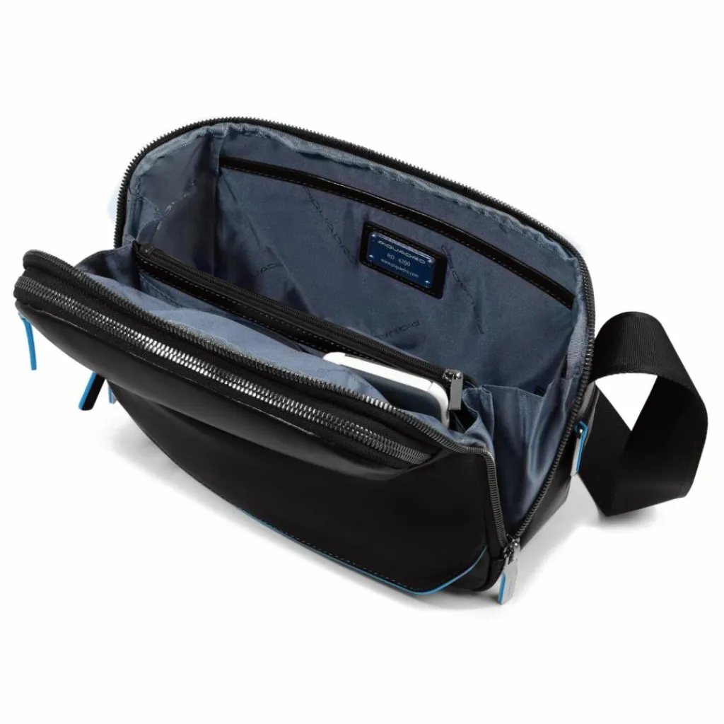 Best Piquadro Blue Square Umhängetasche Leder 27 cm black