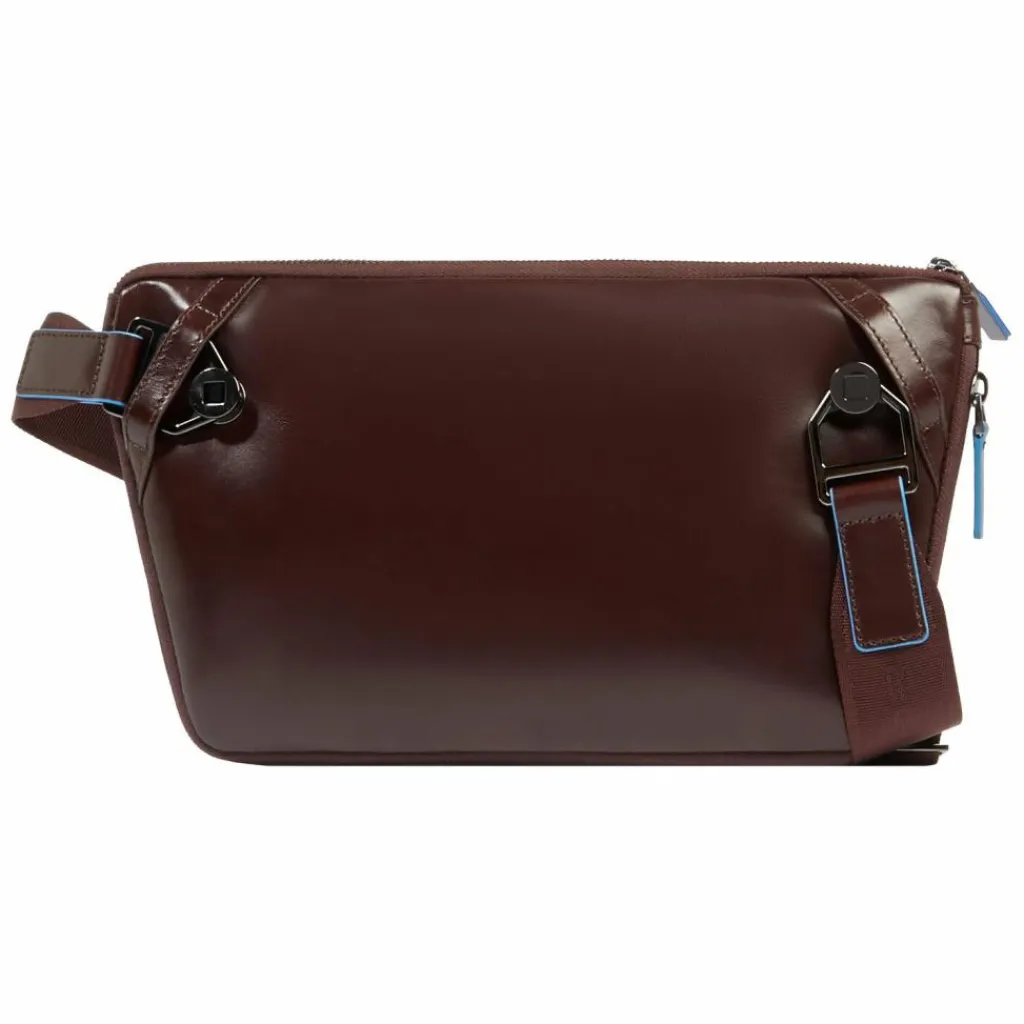 Piquadro Blue Square Umhängetasche Leder 30 cm mahogany