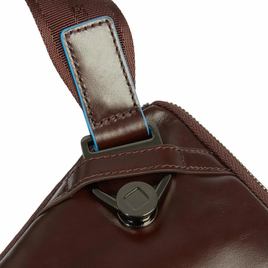 Piquadro Blue Square Umhängetasche Leder 30 cm mahogany