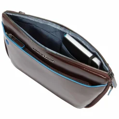 Piquadro Blue Square Umhängetasche Leder 30 cm mahogany