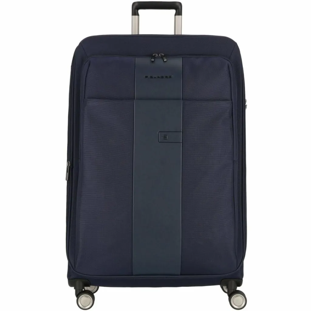 Piquadro Weichgepäck|4-Rollen Koffer<Brief 4 Rollen Trolley 78 cm mit Dehnfalte blue