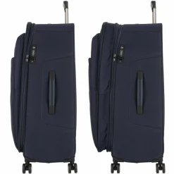 Piquadro Weichgepäck|4-Rollen Koffer<Brief 4 Rollen Trolley 78 cm mit Dehnfalte blue