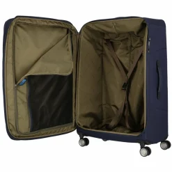 Piquadro Weichgepäck|4-Rollen Koffer<Brief 4 Rollen Trolley 78 cm mit Dehnfalte blue