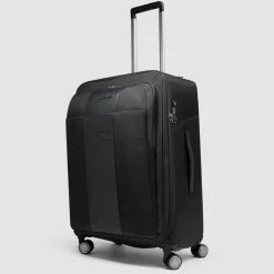 Discount Piquadro Brief 4 Rollen Trolley 68 cm mit Dehnfalte black