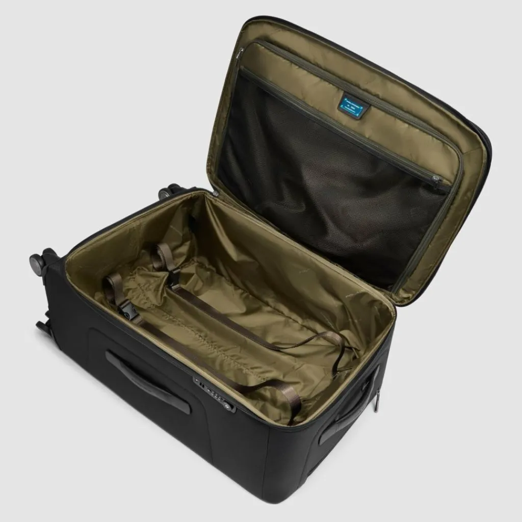 Discount Piquadro Brief 4 Rollen Trolley 68 cm mit Dehnfalte black