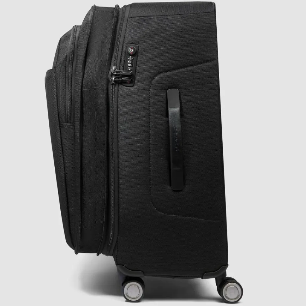 Discount Piquadro Brief 4 Rollen Trolley 68 cm mit Dehnfalte black
