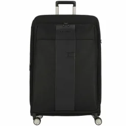 Piquadro Weichgepäck|4-Rollen Koffer<Brief 4 Rollen Trolley 78 cm mit Dehnfalte black