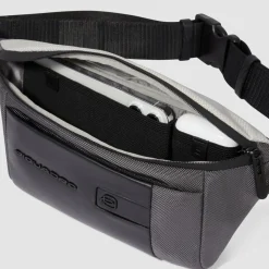 Outlet Piquadro Brief 2 Special Gürteltasche RFID Schutz 32 cm graphite-black