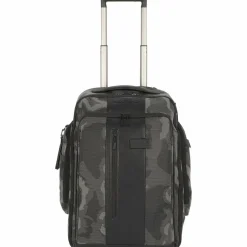 Clearance Piquadro Brief 2-Rollen Rucksacktrolley 53 cm Laptopfach camouflage reflected black