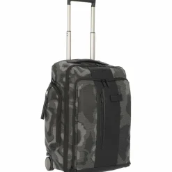 Clearance Piquadro Brief 2-Rollen Rucksacktrolley 53 cm Laptopfach camouflage reflected black