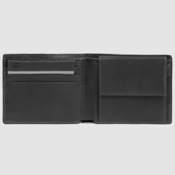 Piquadro Herrengeldbörsen Querformat<Carl Geldbörse RFID Schutz Leder 11 cm black