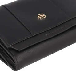 Piquadro Damengeldbörsen Querformat<Circle Geldbörse RFID Schutz Leder 14 cm black