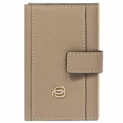 Discount Piquadro Circle Kreditkartenetui RFID Schutz Leder 6.5 cm taupe