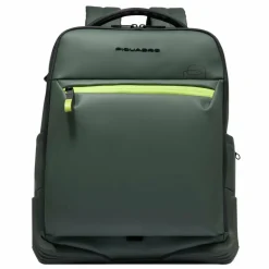 Outlet Piquadro Corner Daypack RFID Schutz 43 cm Laptopfach green