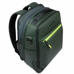 Outlet Piquadro Corner Daypack RFID Schutz 43 cm Laptopfach green