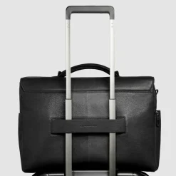 Online Piquadro Cronus Aktentasche Leder 31 cm Laptopfach black