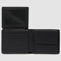 Piquadro Herrengeldbörsen Querformat<Cronus Geldbörse Leder 11 cm black