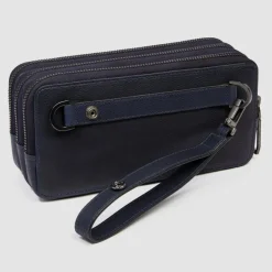 Online Piquadro Cronus Kulturbeutel Leder 19.5 cm blue