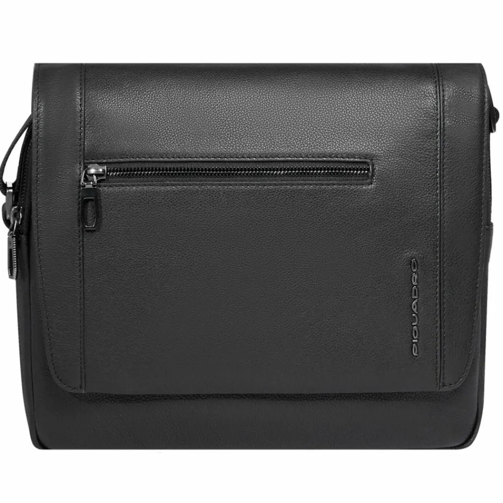 New Piquadro Cronus Umhängetasche Leder 28 cm black