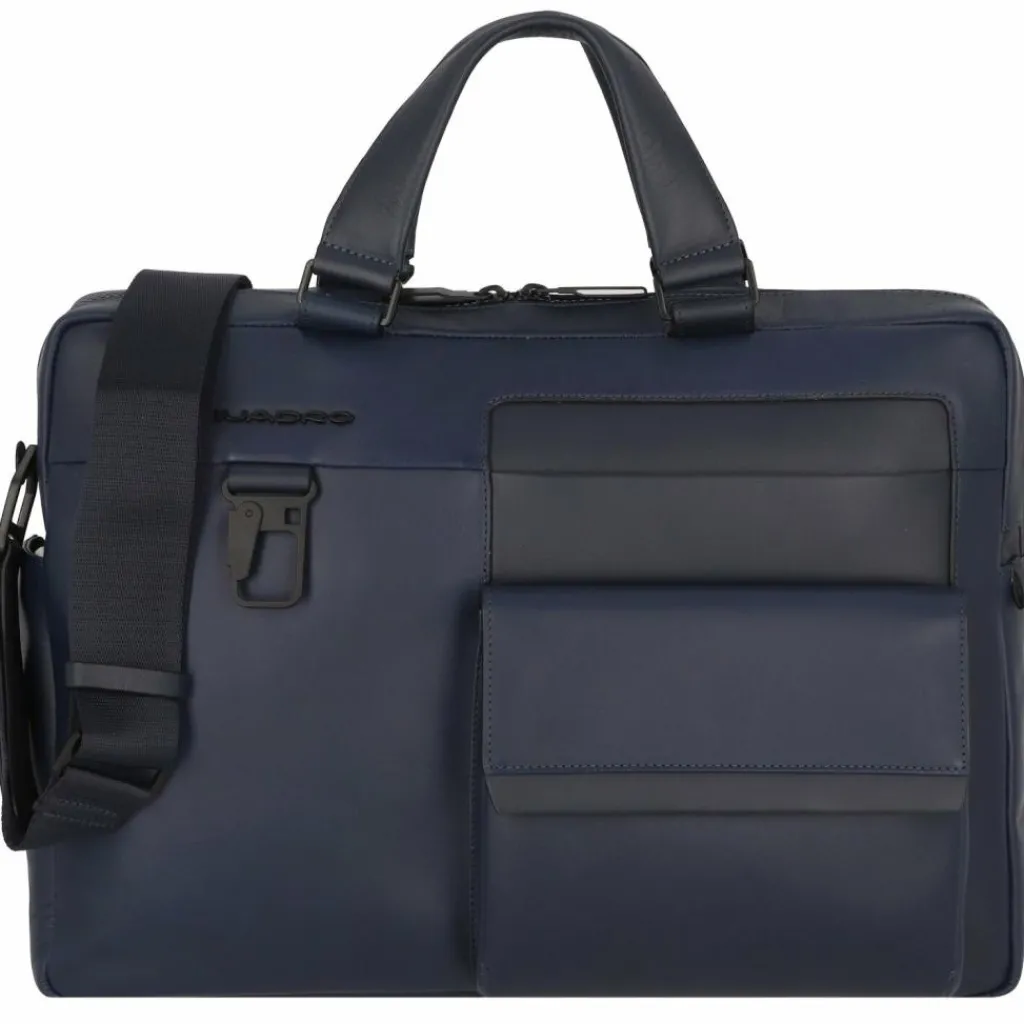New Piquadro Finn Aktentasche Leder 38 cm night blue