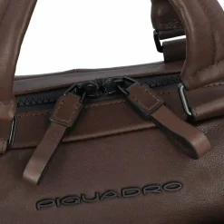 Discount Piquadro Harper Aktentasche Leder 40 cm Laptopfach dark brown