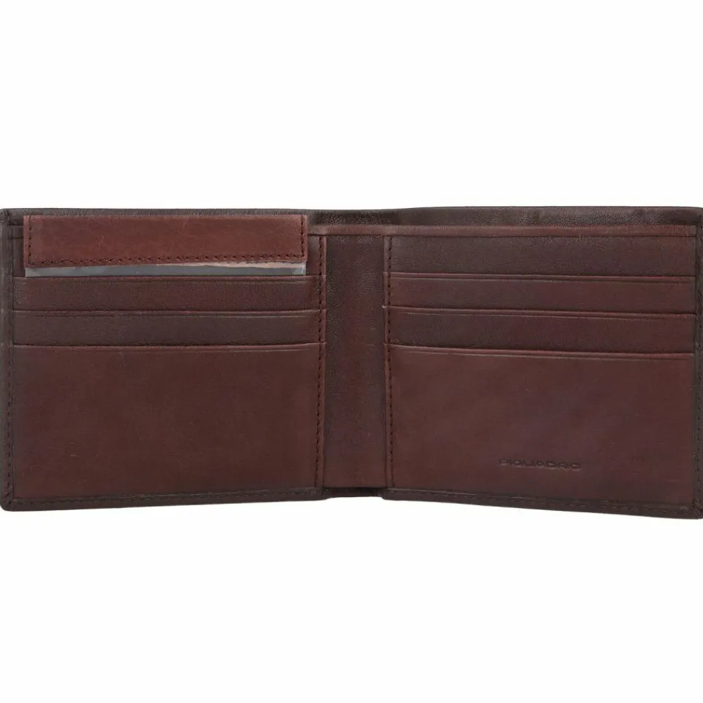 Clearance Piquadro Harper Geldbörse RFID Leder 11 cm dark brown