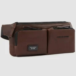 Piquadro Harper Gürteltasche Leder 32 cm dark brown