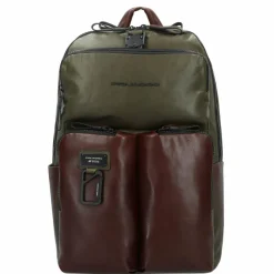 Piquadro Lederrucksäcke|Business-Rucksäcke<Harper Rucksack Leder 48 cm Laptopfach green-dark brown