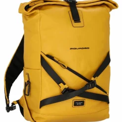 New Piquadro Harper Rucksack Leder 48 cm Laptopfach yellow