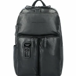 Hot Piquadro Harper Rucksack Leder 48 cm Laptopfach black