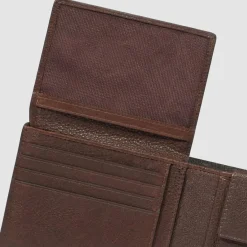 Clearance Piquadro Hedley Geldbörse RFID Schutz Leder 12.5 cm dark brown