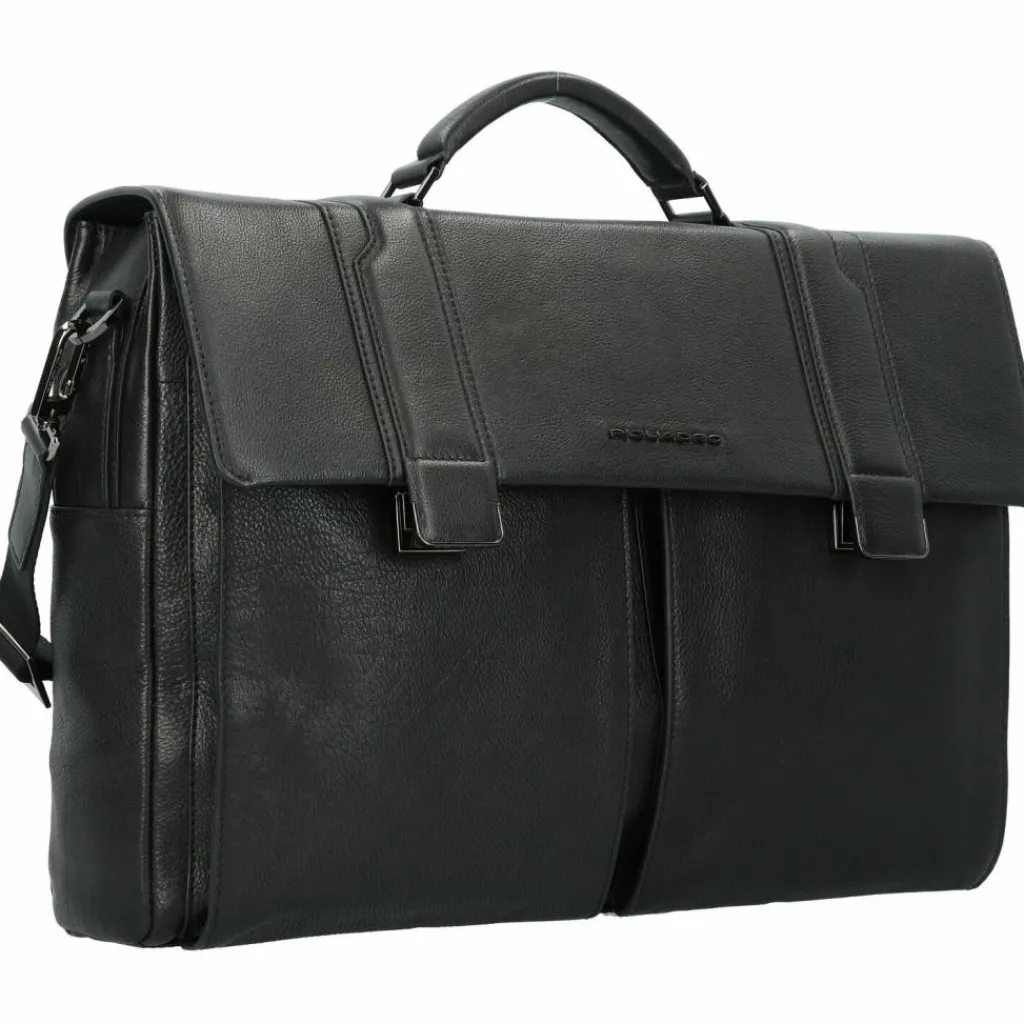 Piquadro Laptoptaschen|Aktentaschen<Kobe Aktentasche Leder 42 cm Laptopfach black