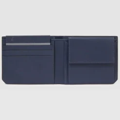 Piquadro Herrengeldbörsen Querformat<Liko Geldbörse RFID Schutz Leder 11 cm blue