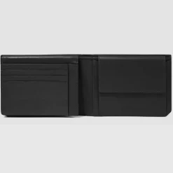 Piquadro Herrengeldbörsen Querformat<Liko Geldbörse RFID Schutz Leder 12.5 cm black