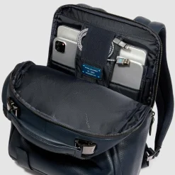 Piquadro Modus Special Daypack Leder 37 cm Laptopfach blue
