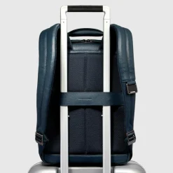 Piquadro Modus Special Daypack Leder 37 cm Laptopfach blue