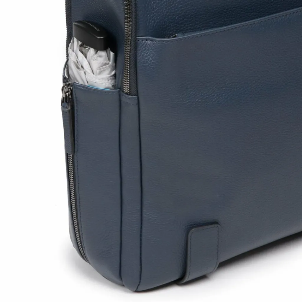 New Piquadro Modus Special Rucksack Leder 40 cm Laptopfach blue