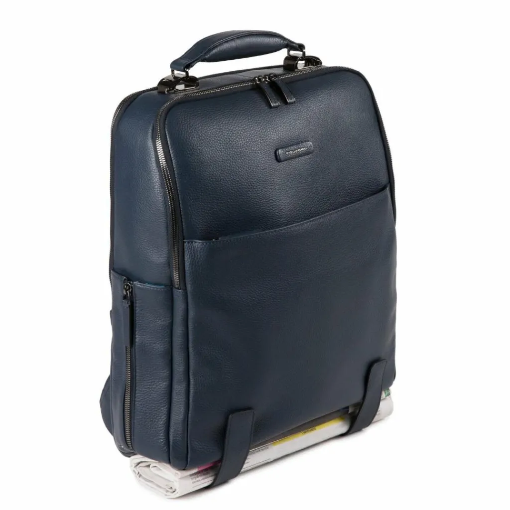 New Piquadro Modus Special Rucksack Leder 40 cm Laptopfach blue