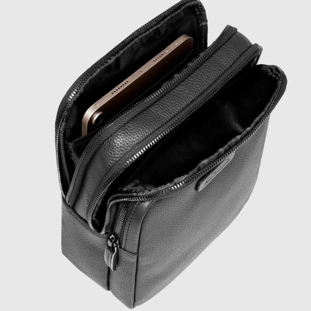 Piquadro Modus Special Umhängetasche Leder 19 cm