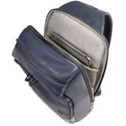 Piquadro Umhängetaschen<Monospalla Umhängetasche Leder 31 cm blue