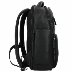 Outlet Piquadro Paavo Business-Rucksack Leder 42 cm Laptopfach black