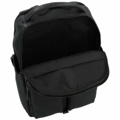 Outlet Piquadro Paavo Business-Rucksack Leder 42 cm Laptopfach black