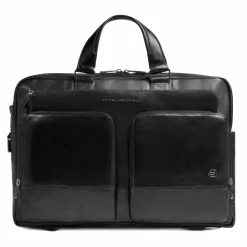 Piquadro Laptoptaschen|Aktentaschen<Philip Aktentasche Leder 43 cm Laptopfach black