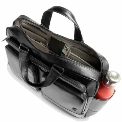 Piquadro Laptoptaschen|Aktentaschen<Philip Aktentasche Leder 43 cm Laptopfach black