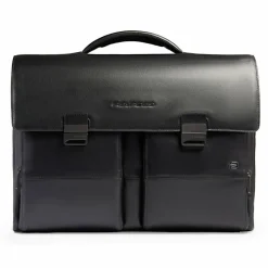 Piquadro Messenger Bags|Laptoptaschen<Philip Aktentaschen Messenger Leder 42 cm Laptopfach black