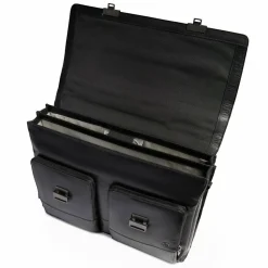 Piquadro Messenger Bags|Laptoptaschen<Philip Aktentaschen Messenger Leder 42 cm Laptopfach black