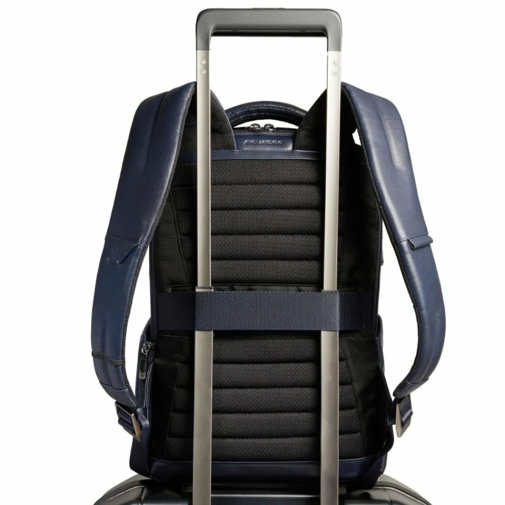 Online Piquadro Philip Daypack Leder 40 cm Laptopfach blue